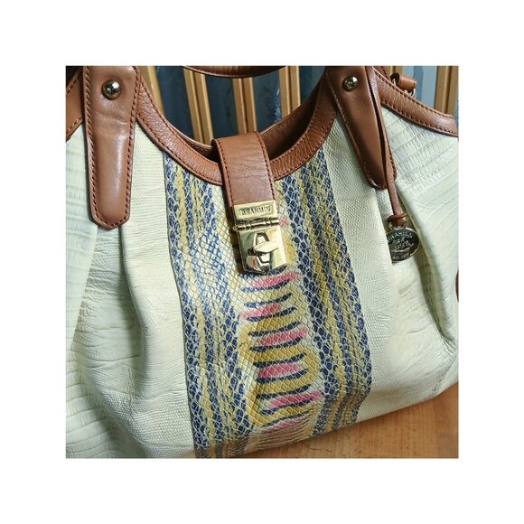 Brahmin Elisa Satchel Hobo Purse Bag – Yellow Canyon (Rare Colorway) - Picture 10 of 10